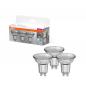 Preview: 3er-PACK OSRAM LED BASE PAR16 GU10 Strahler 4.3W=50W 36° neutralweiss GLAS